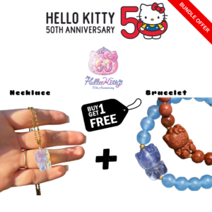 Hello Kitty 50th Celebration Gemstone Jewelry Bundle Set